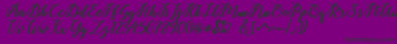 Belinda Script-Schriftart – Schwarze Schriften auf violettem Hintergrund