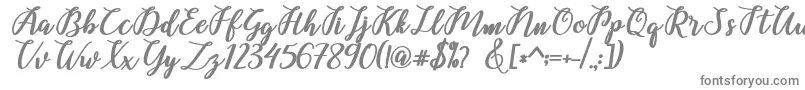 Czcionka Belinda Script – szare czcionki