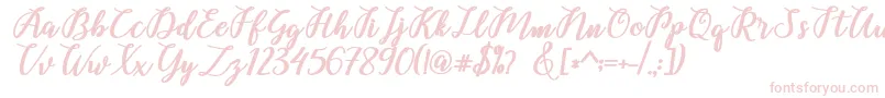 Belinda Script Font – Pink Fonts on White Background