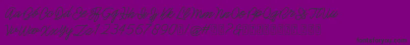 belinda Font – Black Fonts on Purple Background