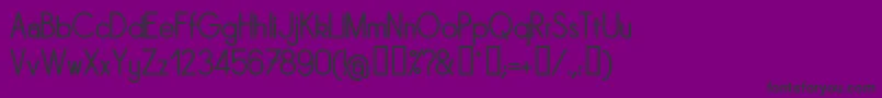 フォントSornrg – 紫の背景に黒い文字