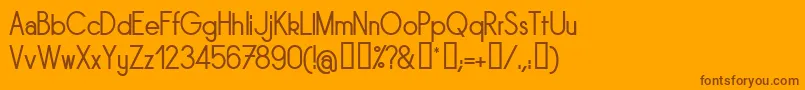 Sornrg Font – Brown Fonts on Orange Background