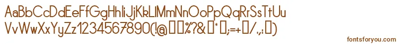 Sornrg-fontti – ruskeat fontit valkoisella taustalla
