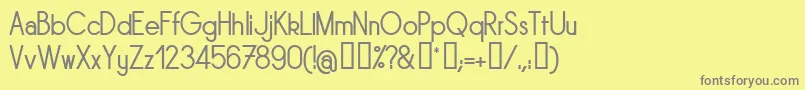 Sornrg Font – Gray Fonts on Yellow Background