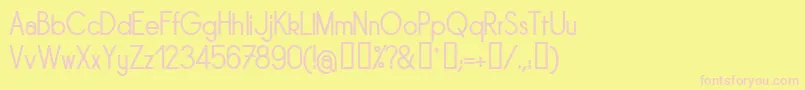 Sornrg Font – Pink Fonts on Yellow Background