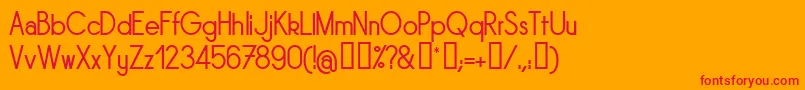 Sornrg Font – Red Fonts on Orange Background