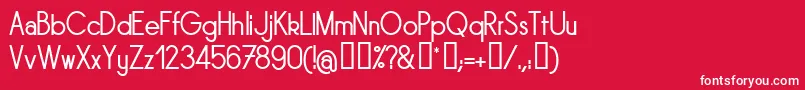 Sornrg Font – White Fonts on Red Background