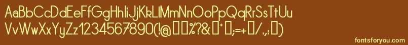 Sornrg-fontti – keltaiset fontit ruskealla taustalla