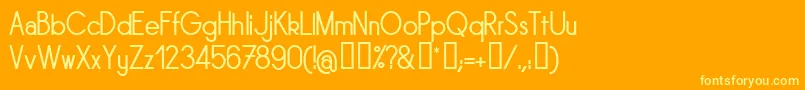 Sornrg Font – Yellow Fonts on Orange Background
