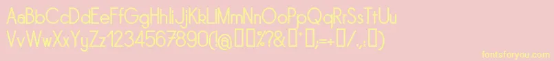 Sornrg Font – Yellow Fonts on Pink Background