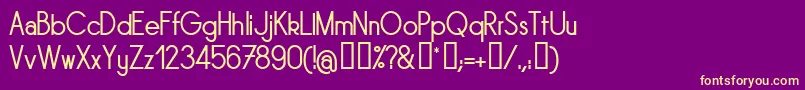 Sornrg Font – Yellow Fonts on Purple Background