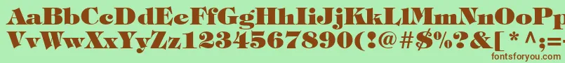 SophisticateBlackSsiExtraBold Font – Brown Fonts on Green Background