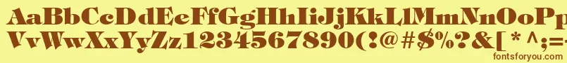 SophisticateBlackSsiExtraBold Font – Brown Fonts on Yellow Background