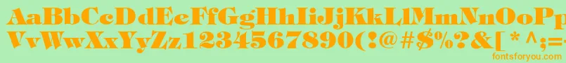 SophisticateBlackSsiExtraBold Font – Orange Fonts on Green Background