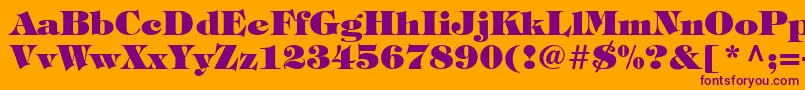 SophisticateBlackSsiExtraBold Font – Purple Fonts on Orange Background
