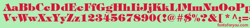 SophisticateBlackSsiExtraBold Font – Red Fonts on Green Background