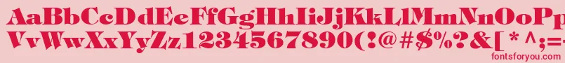 SophisticateBlackSsiExtraBold Font – Red Fonts on Pink Background