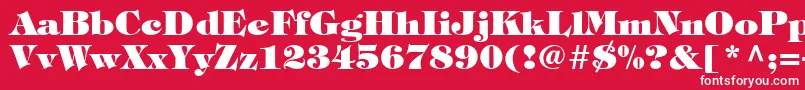 SophisticateBlackSsiExtraBold Font – White Fonts on Red Background