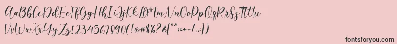 Belista Font – Black Fonts on Pink Background
