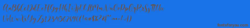 Belista Font – Brown Fonts on Blue Background