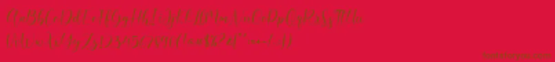 Belista Font – Brown Fonts on Red Background