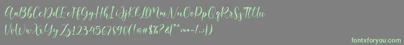 Belista-fontti – vihreät fontit harmaalla taustalla
