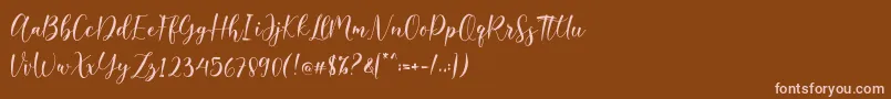 More about Belista Font Belista Font – Pink Fonts on Brown Background