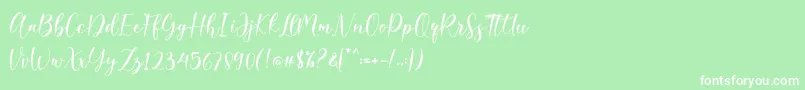 フォントBelista – 緑の背景に白い文字