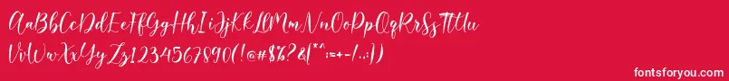 Belista Font – White Fonts on Red Background