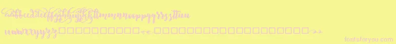 BeliveD Font – Pink Fonts on Yellow Background