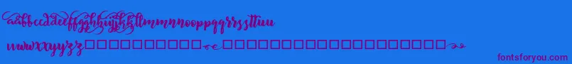 BeliveD Font – Purple Fonts on Blue Background