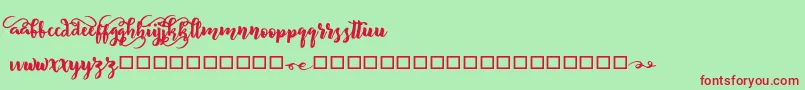 BeliveD Font – Red Fonts on Green Background