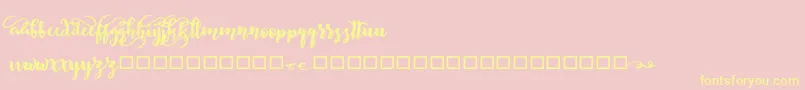 BeliveD Font – Yellow Fonts on Pink Background