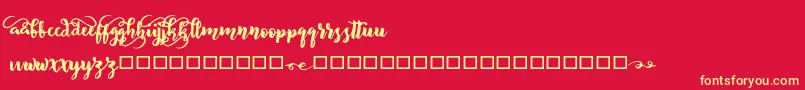 BeliveD Font – Yellow Fonts on Red Background