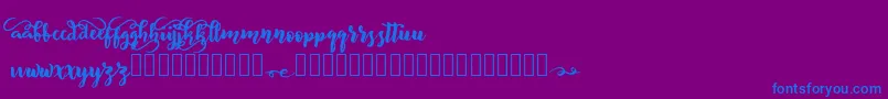 BeliveD-Schriftart – Blaue Schriften auf violettem Hintergrund