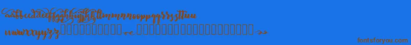 BeliveD Font – Brown Fonts on Blue Background