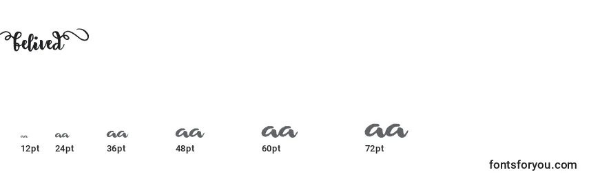 BeliveD (121002) Font Sizes