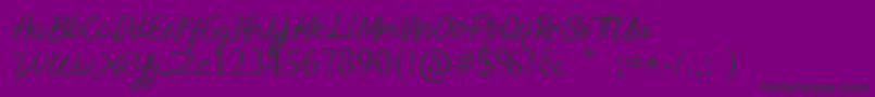 Bella Armanda Font – Black Fonts on Purple Background