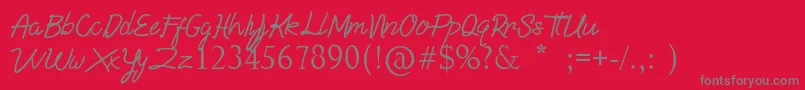 Bella Armanda-Schriftart – Graue Schriften auf rotem Hintergrund