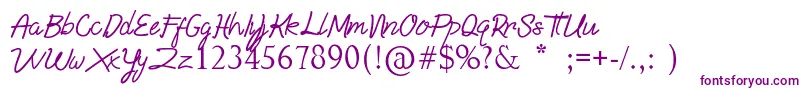 Bella Armanda Font – Purple Fonts on White Background
