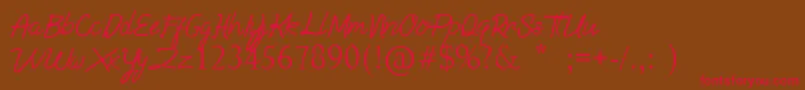 Bella Armanda Font – Red Fonts on Brown Background