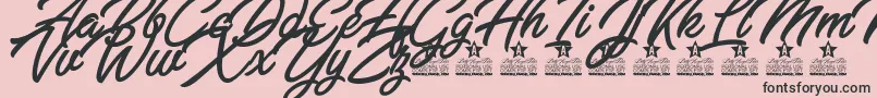 Bella Fashion Personal Use Font – Black Fonts on Pink Background