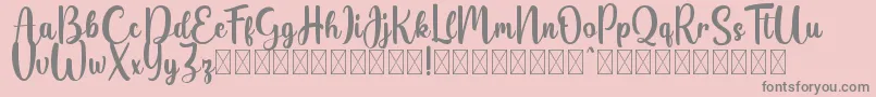 Belladia demo-Schriftart – Graue Schriften auf rosa Hintergrund