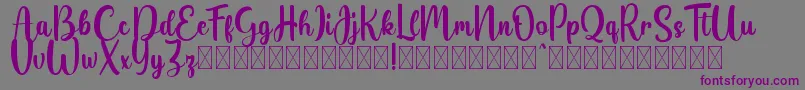 Belladia demo Font – Purple Fonts on Gray Background