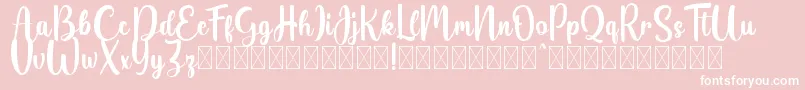 Belladia demo Font – White Fonts on Pink Background