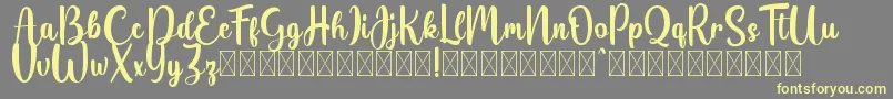 Belladia demo Font – Yellow Fonts on Gray Background