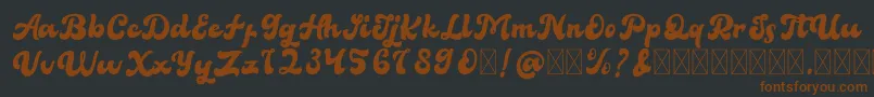 BellaFree Font – Brown Fonts on Black Background