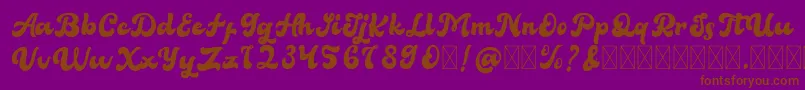Lisätietoja BellaFree-fontista BellaFree-fontti – ruskeat fontit violetilla taustalla