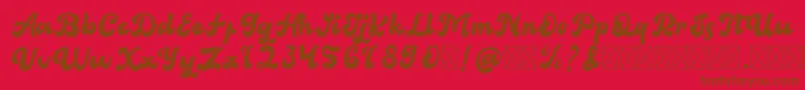 fuente BellaFree – Fuentes Marrones Sobre Fondo Rojo
