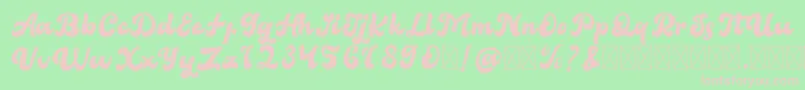 BellaFree Font – Pink Fonts on Green Background